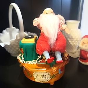 Vintage Wooden Santa Music Box Kurt S Adler Inc, Rare